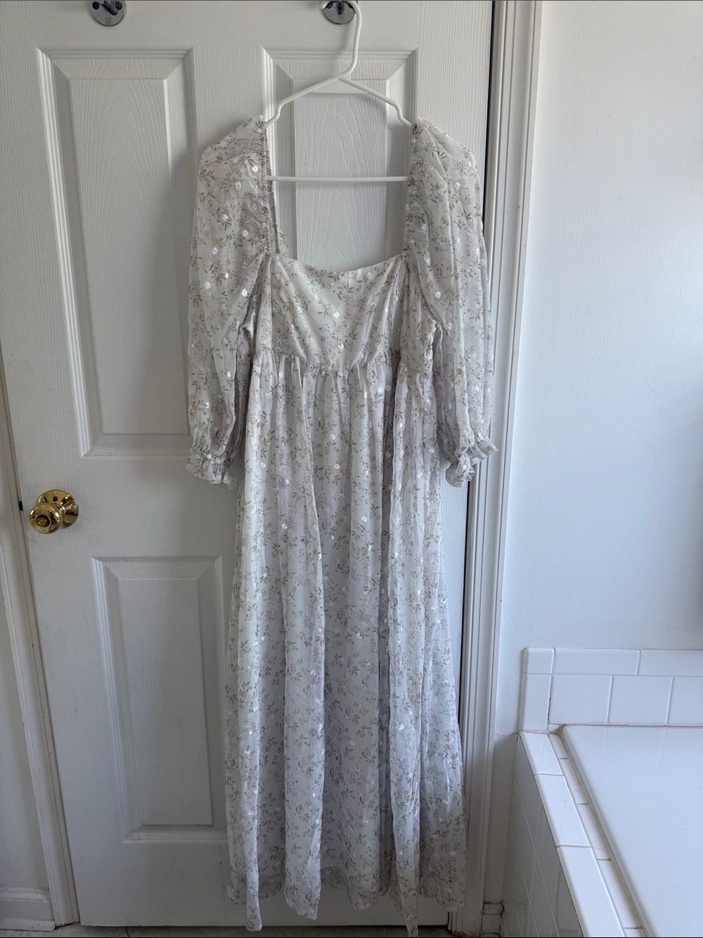 Floral maxi dress maternity/bump friendly